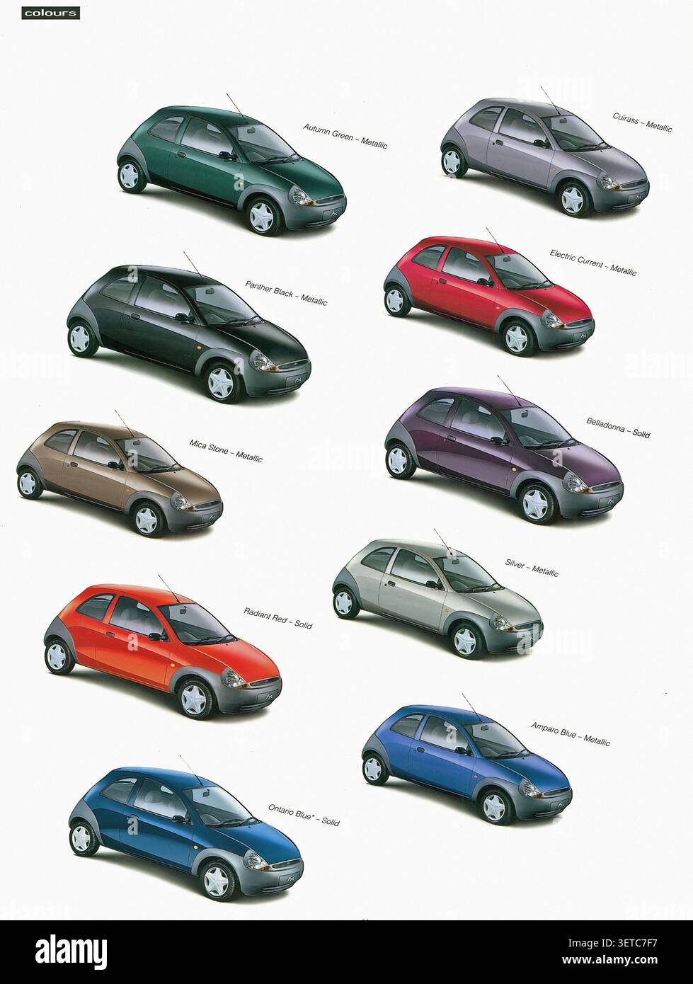 1996 Ford Ka - pubblicità di auto d'epoca Foto Stock