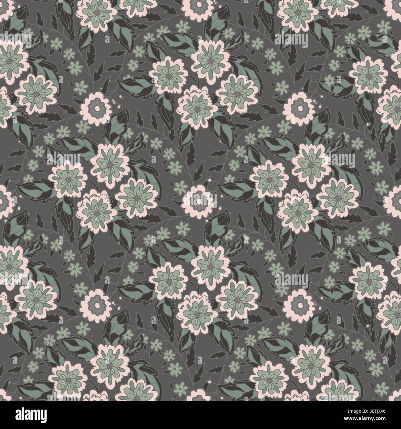 Texture floreali vintage ornate Illustrazione Vettoriale
