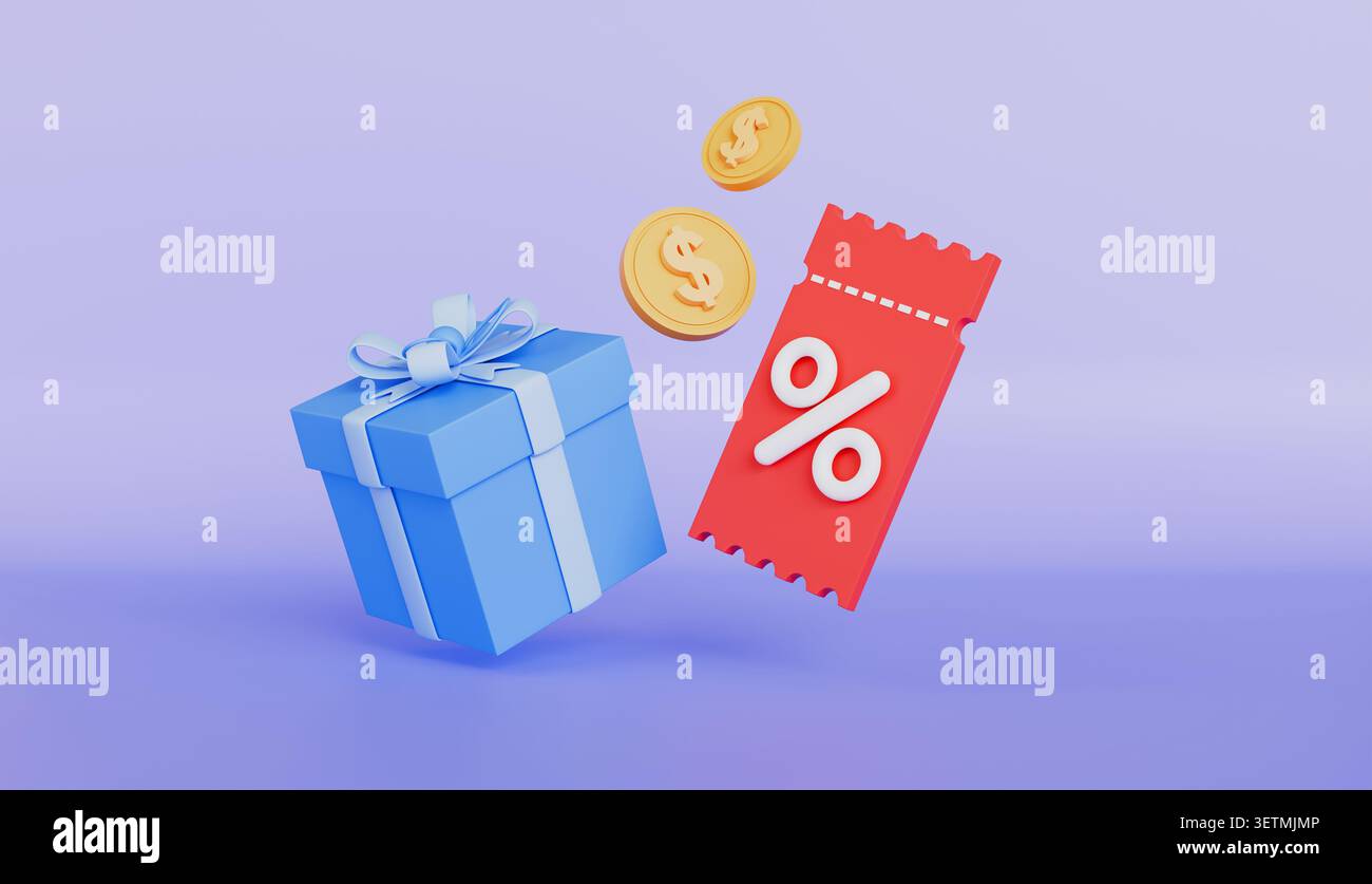 Buono regalo e strategia promozionale, buono sconto e buono regalo Foto Stock
