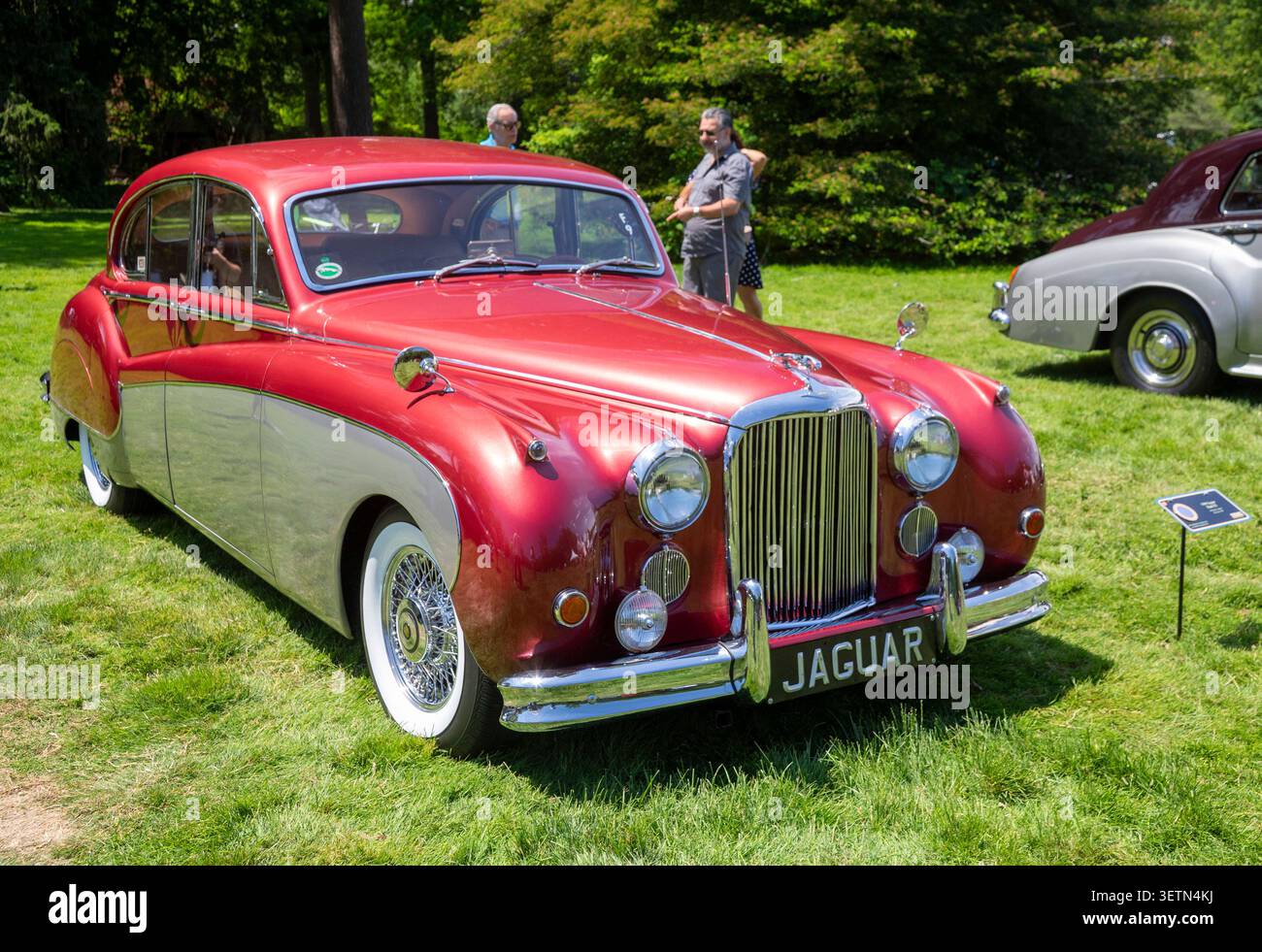 Grosse Pointe Shores, Michigan - la Jaguar Mark IX 1960 in mostra alla fiera annuale Eyes on Design. Il tema di quest'anno era "potenza ed eleganza". Foto Stock