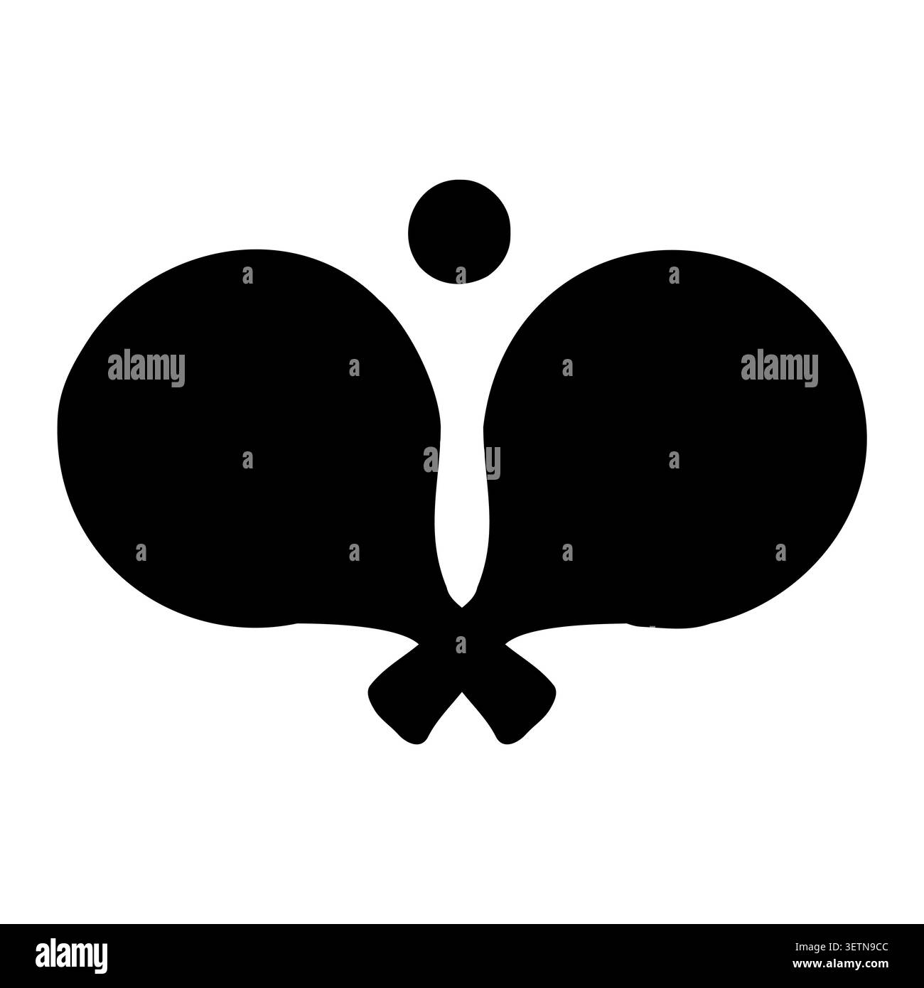 Gioco vettoriale di ping pong disegnato a mano Illustrazione Vettoriale