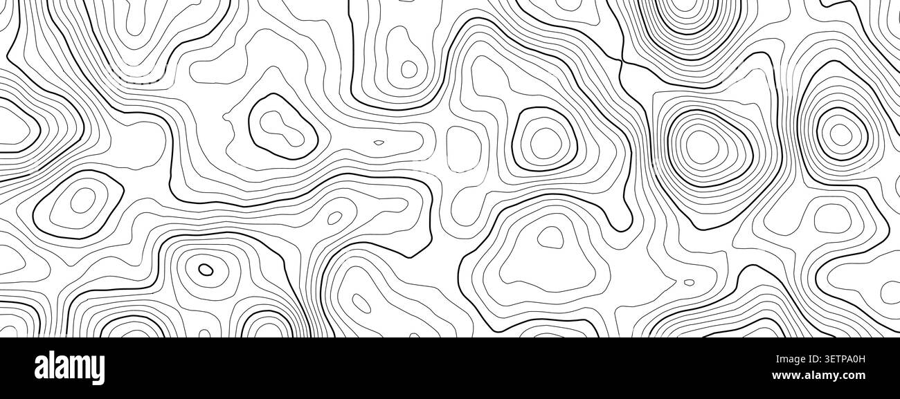 Mappa del radar con topografia oceanica nautica per il fondo di navigazione sonar. Mondo vettoriale marino con base cartografica topografica per il grafico mercat corrente Illustrazione Vettoriale
