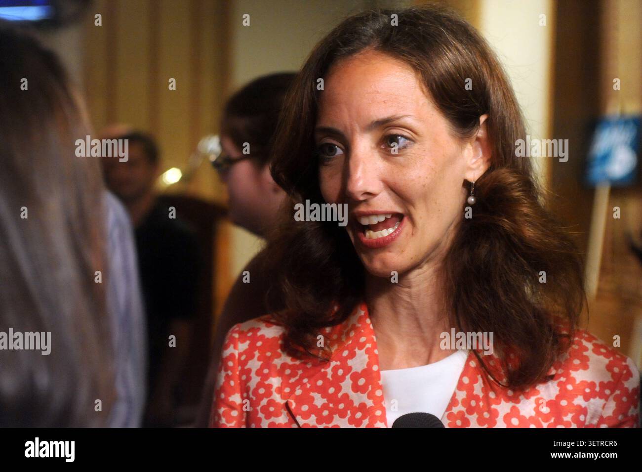 Kathie Tovo candidata al Consiglio comunale di Austin durante un partito elettorale serale, Austin, Texas, 18 giugno 2011. (Foto di John Anderson/The Austin Chronicle) Foto Stock