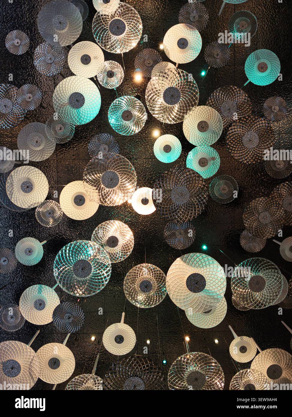 Soffitto circolare decorativo per interni Foto Stock
