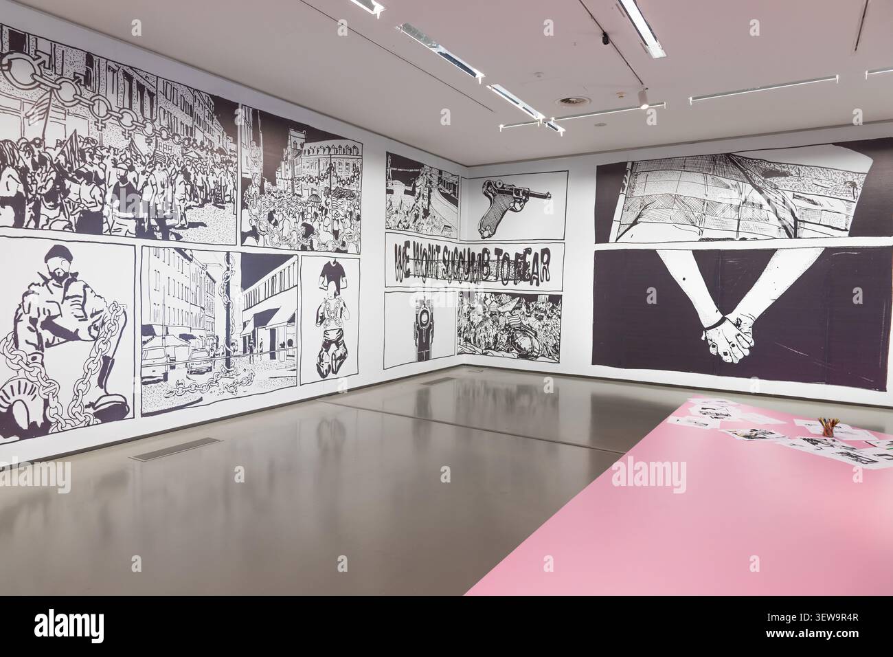 Mostra d'arte grafica presso la National Gallery of Art Vilnius, Lituania, 5 giugno 2026 Foto Stock