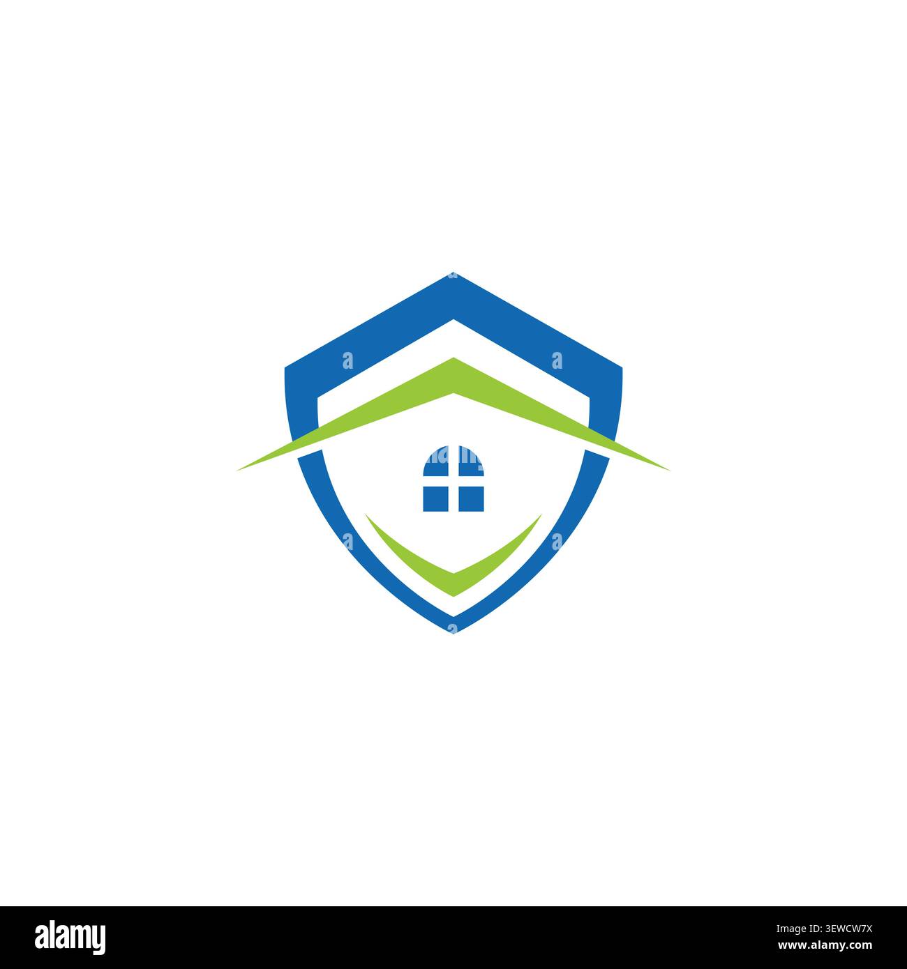 Design con logo Real Estate Home. Salva logo Home. Logo Shield Home Illustrazione Vettoriale