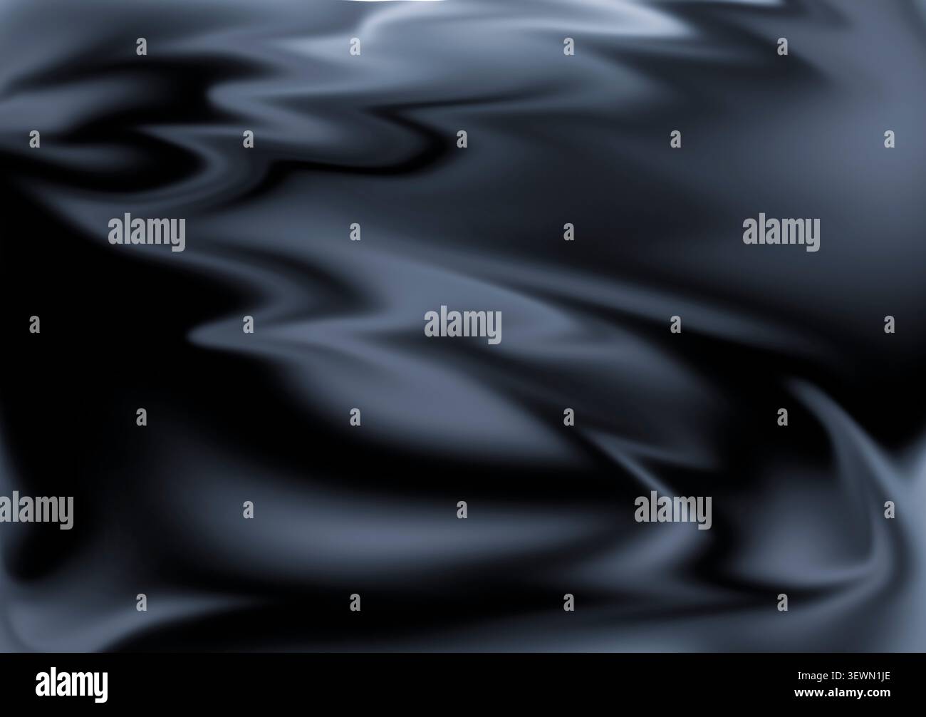 Elegante sfondo metallico scuro astratto con onde fluide e riflessi lucidi. Rendering digitale futuristico di liscio liquido o Luxur cromato ossidiana Foto Stock