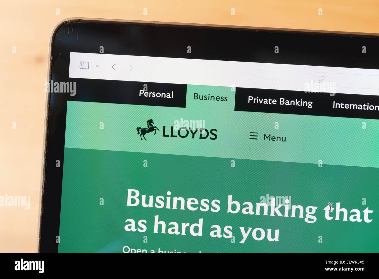 Ostersund, Svezia – 28 giugno 2026: sito web di Lloyds Bank. Foto Stock