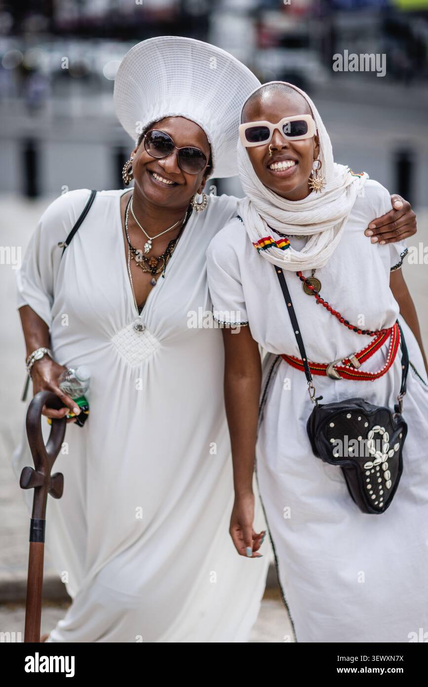 Artista musicale Teshay Makeda, l'Imperatrice della Roots Soul, al Windrush Big Caribbean Lunch 2026 a Londra. Foto Stock
