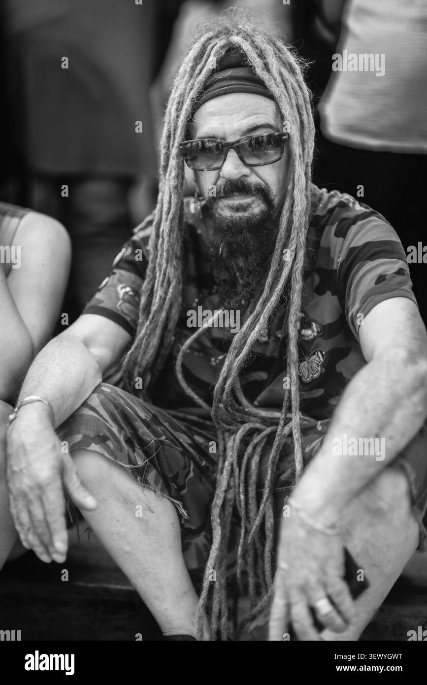 Ritratto di un partecipante al Windrush Big Caribbean Lunch 2026. Foto Stock