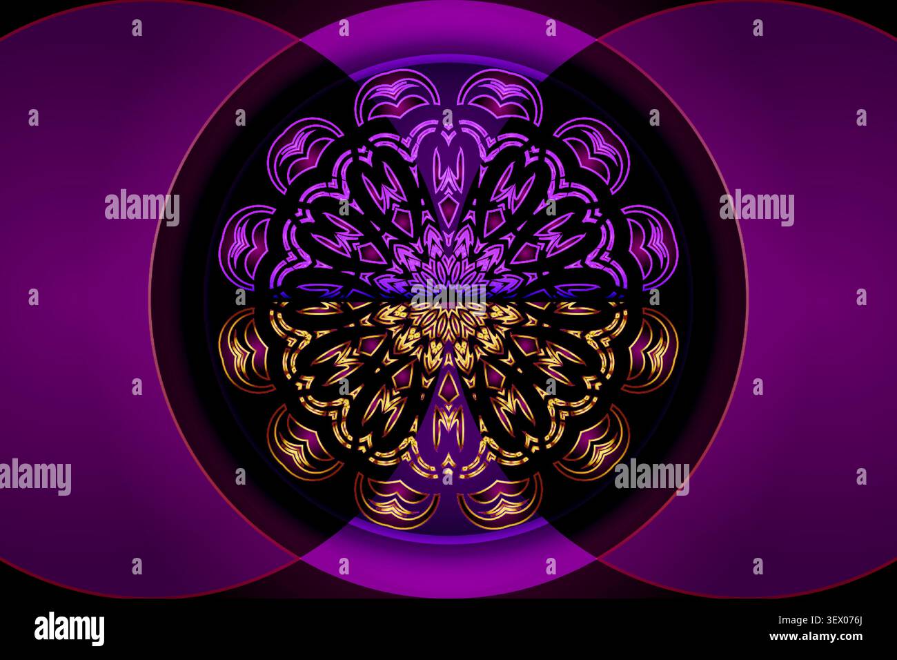 sfondo color marrone mandala floreale premium Illustrazione Vettoriale
