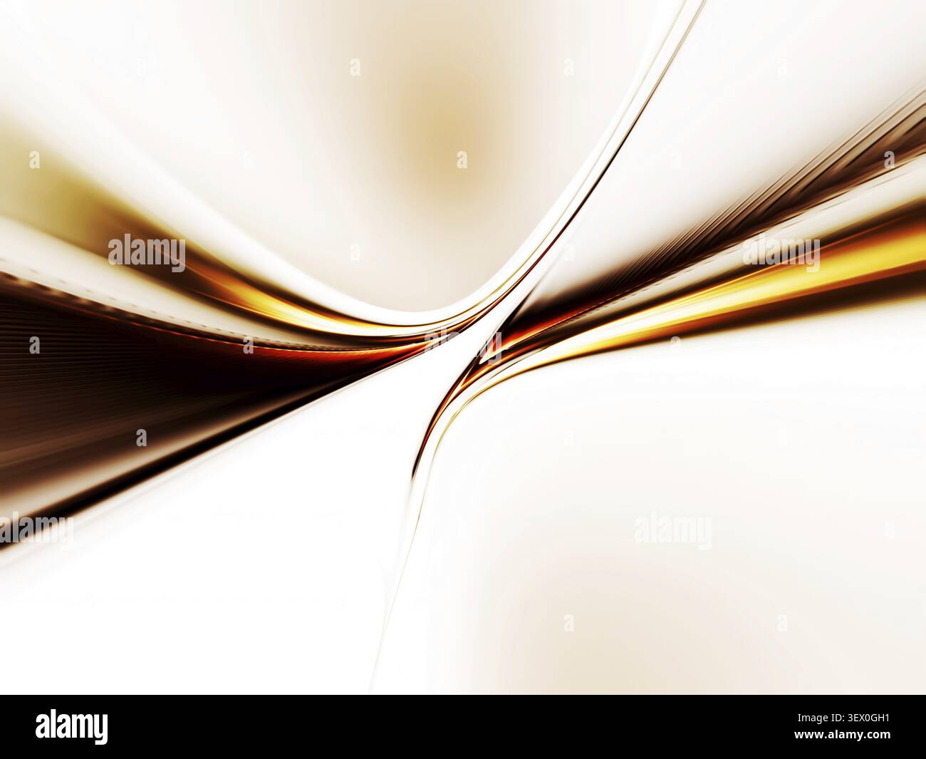 Sfondo dinamico astratto, linee ondulate su sfondo bianco Foto Stock