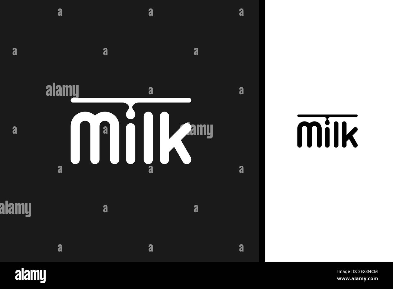 Design dell'icona del logo del latte Illustrazione Vettoriale