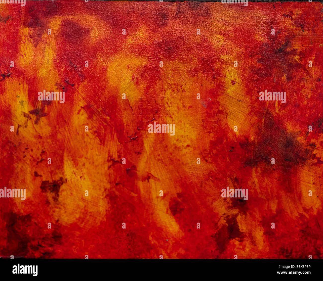 Colore astratto e pennello grunge sfondo texture colore, colori rosso, giallo e arancione Foto Stock