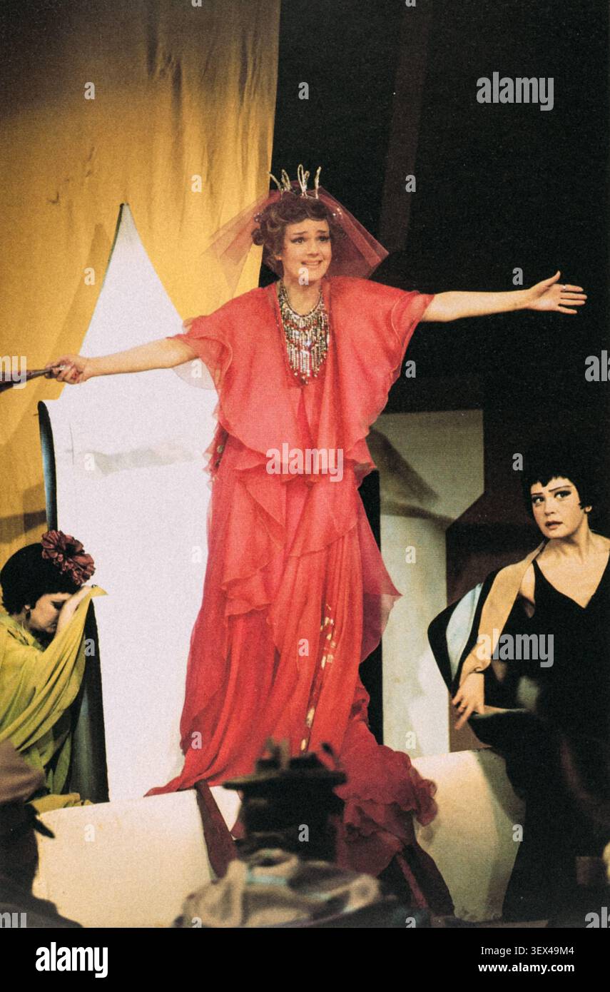 Attrice Yuliya Borisova nel ruolo della principessa Turandot al Teatro Vakhtangov, URSS, 1970 Foto Stock