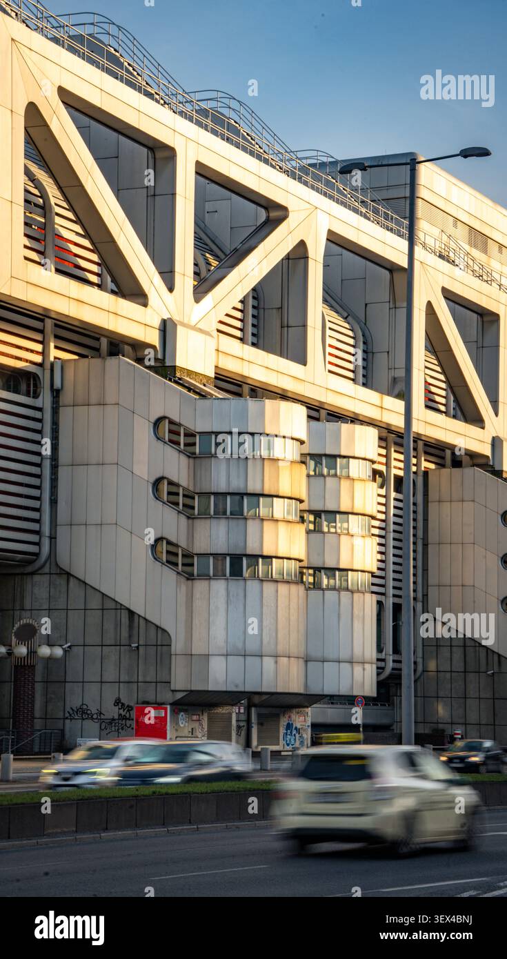 ICC, facciata high-tech, Berlino, Germania Foto Stock