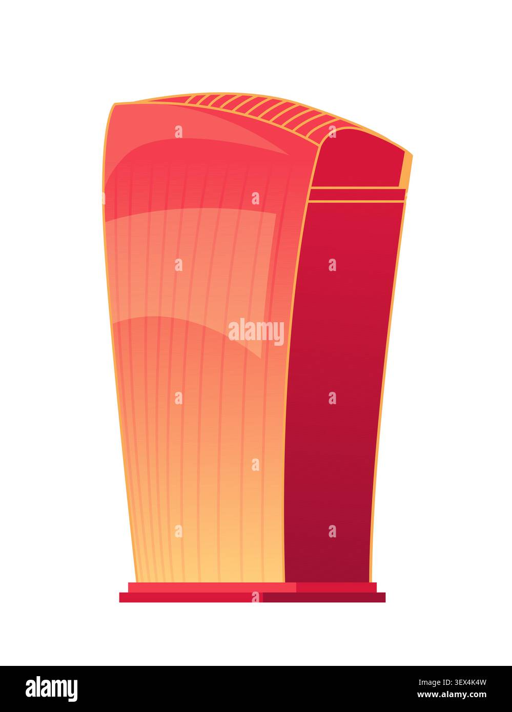 Walkie Talkie Skyscraper - illustrazione di design piatto Illustrazione Vettoriale