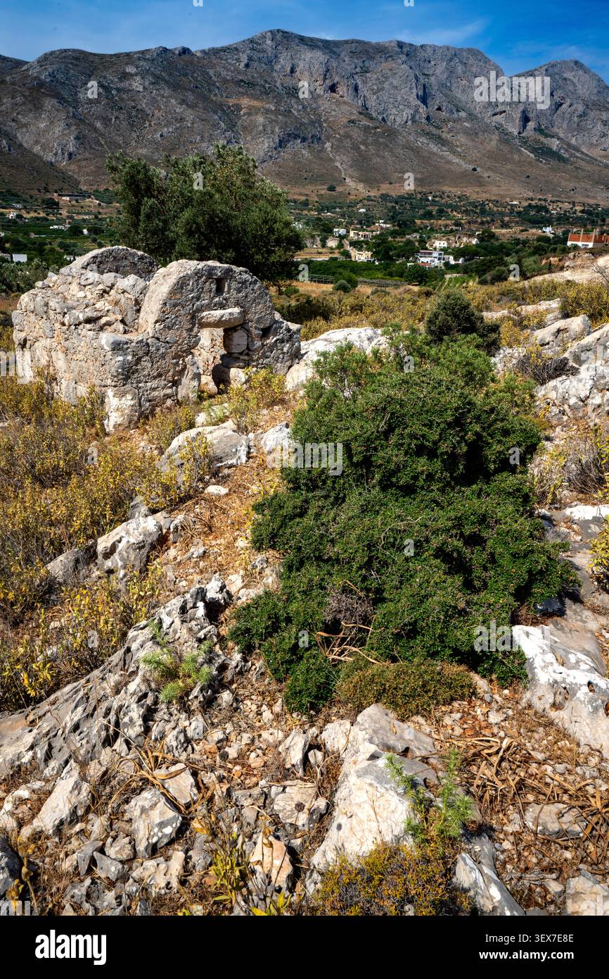 Grecia, Isole del Dodecaneso, Isola di Kalymnos, Antica Chiesa bizantina di Paleopanagia Foto Stock