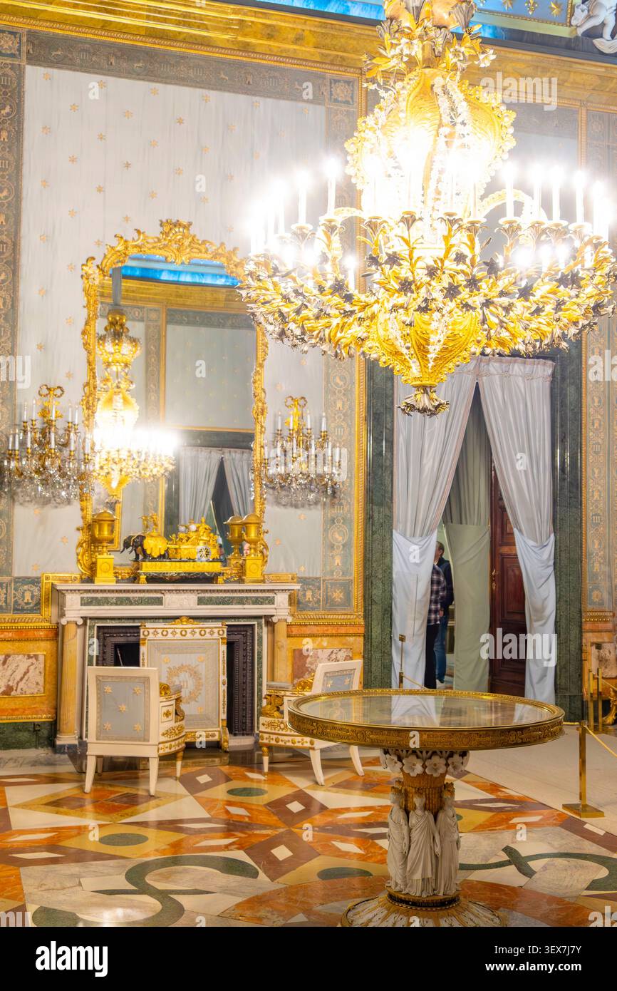 Spagna, Madrid, Palazzo reale (Palacio Real), sala di Carlo III Foto Stock