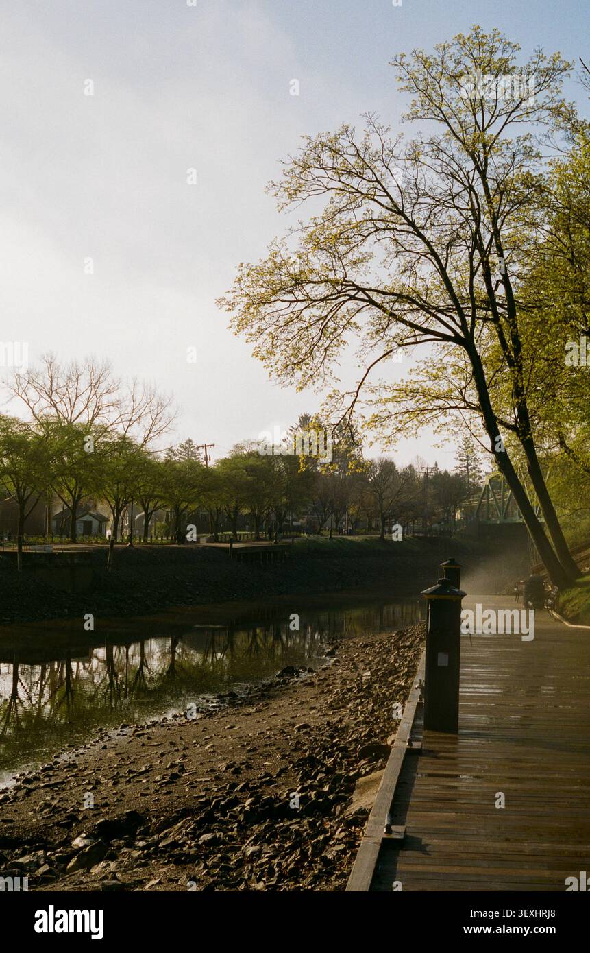 Erie Canal in primavera Foto Stock