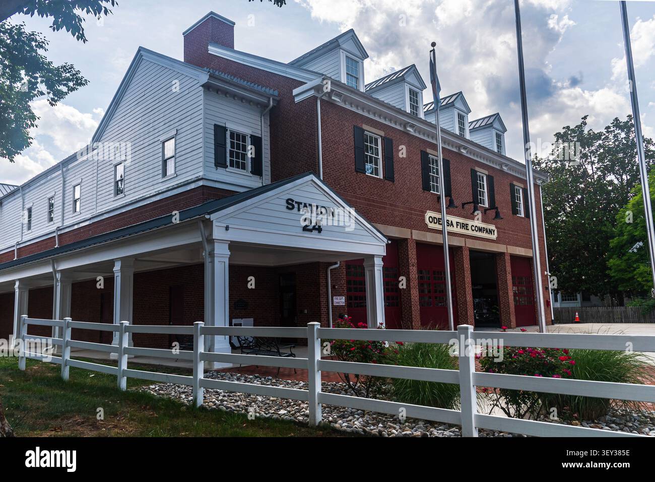 Caserma dei vigili del fuoco.Odessa, New Castle County, Delaware; Stati Uniti Foto Stock