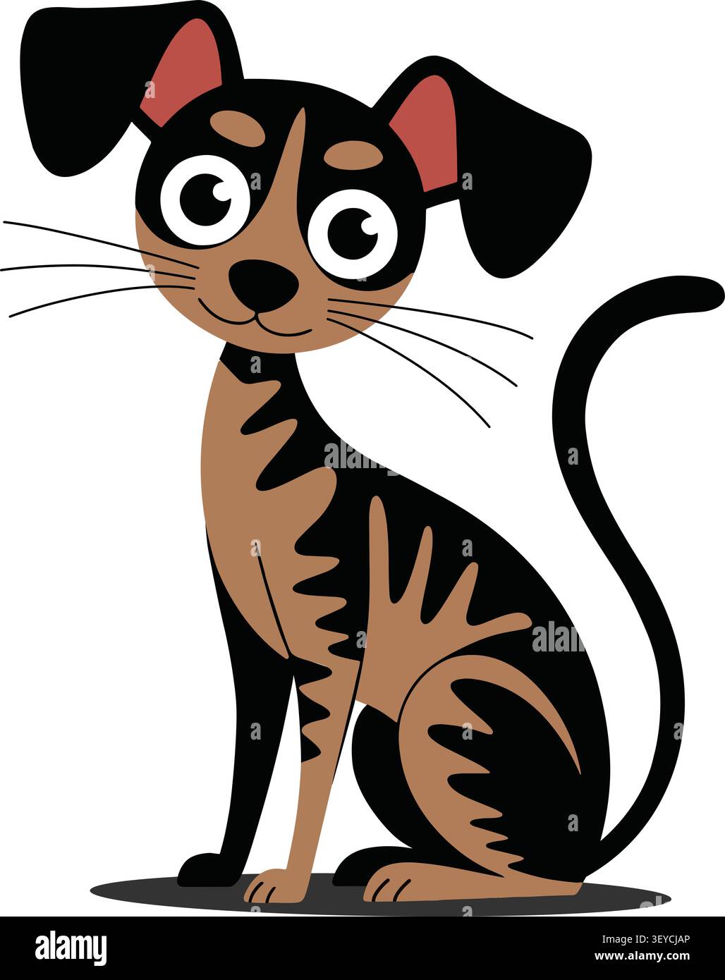 Illustrazione di un cane da strada a cartoni animati Illustrazione Vettoriale