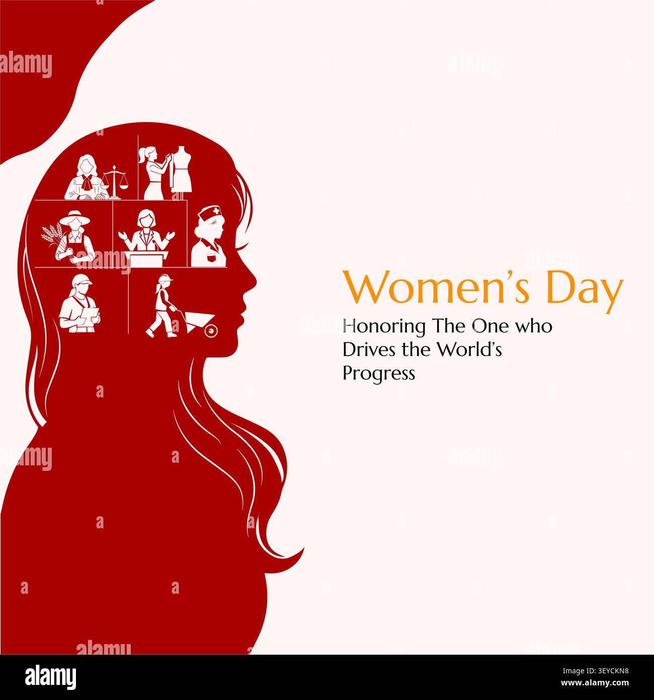 Empowering Women Concept Illustration Women’s Day Illustrazione Vettoriale