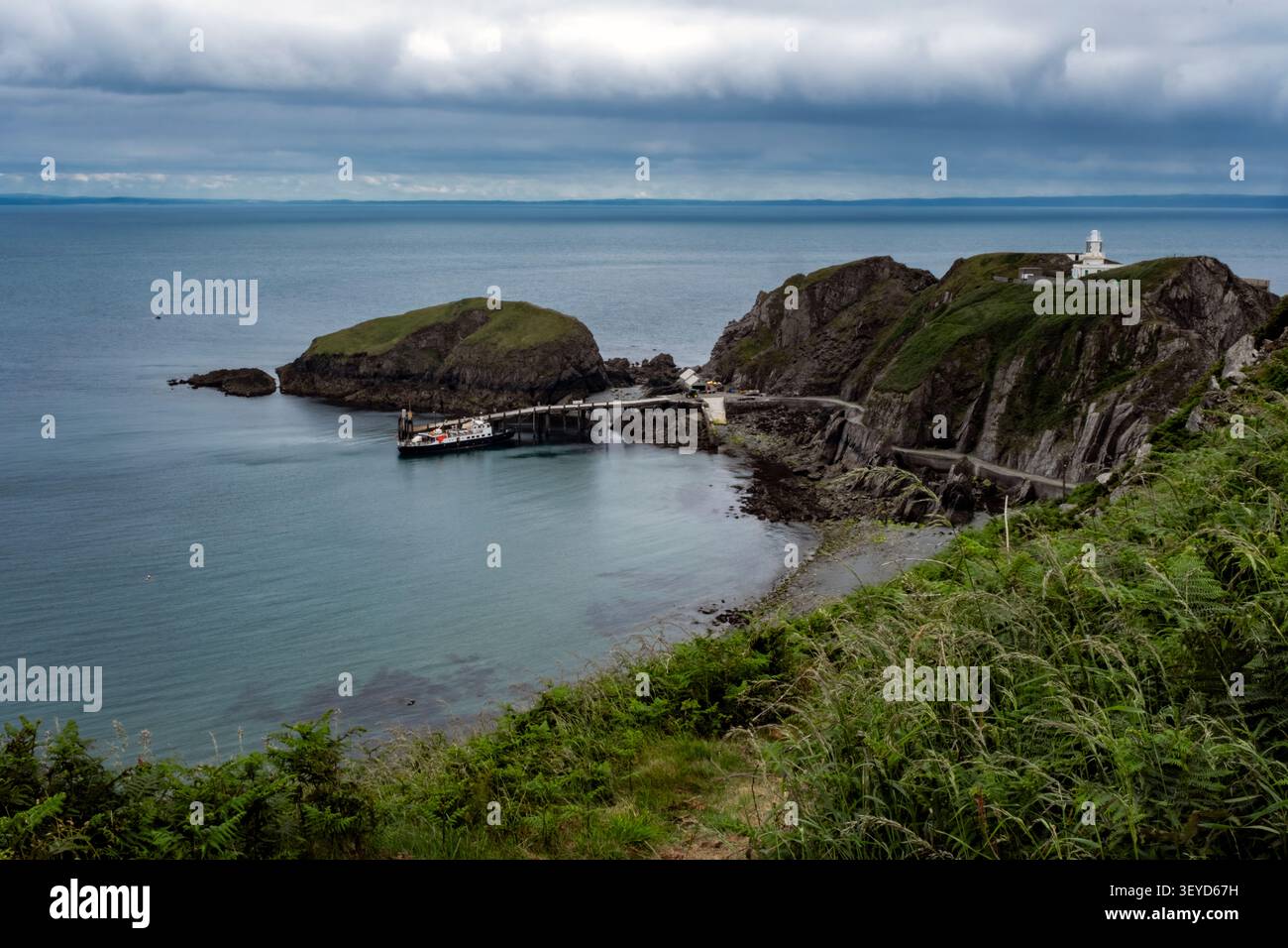 Isola di Lundy nel Canale di Bristol al largo della costa del Devon, Inghilterra, Regno Unito Foto Stock