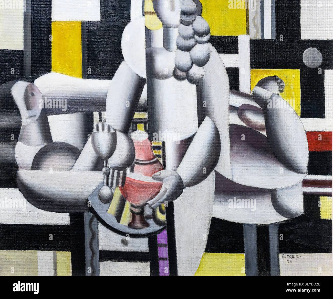 Fernand Leger (1881-1955) le due donne e la natura morta (primo stato), 1920, olio su tela. Foto Stock