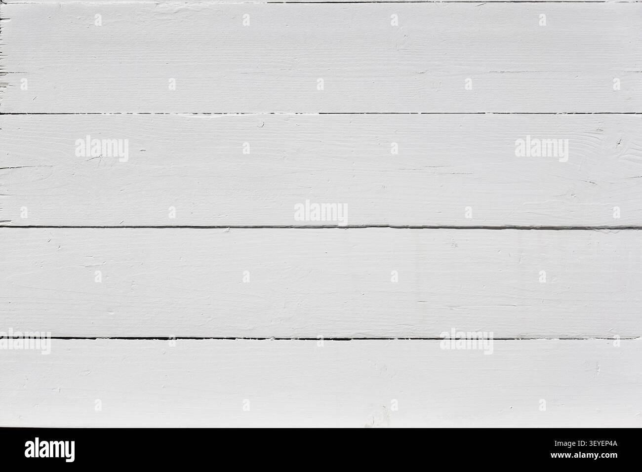 fondo rustico in legno bianco con tavole di legno dipinte orizzontalmente Foto Stock