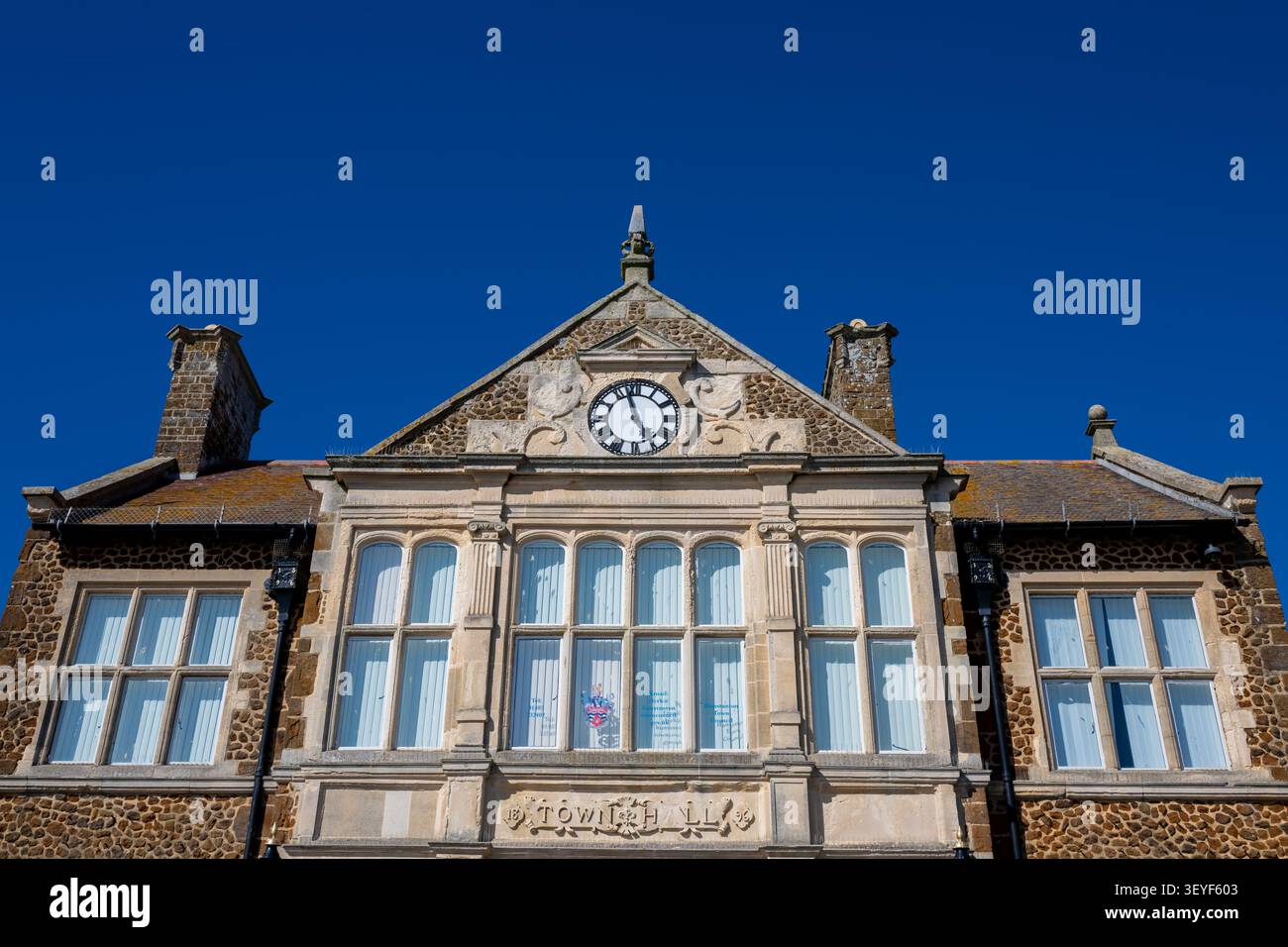 Dettaglio del Municipio a Hunstanton, Norfolk, Regno Unito Foto Stock