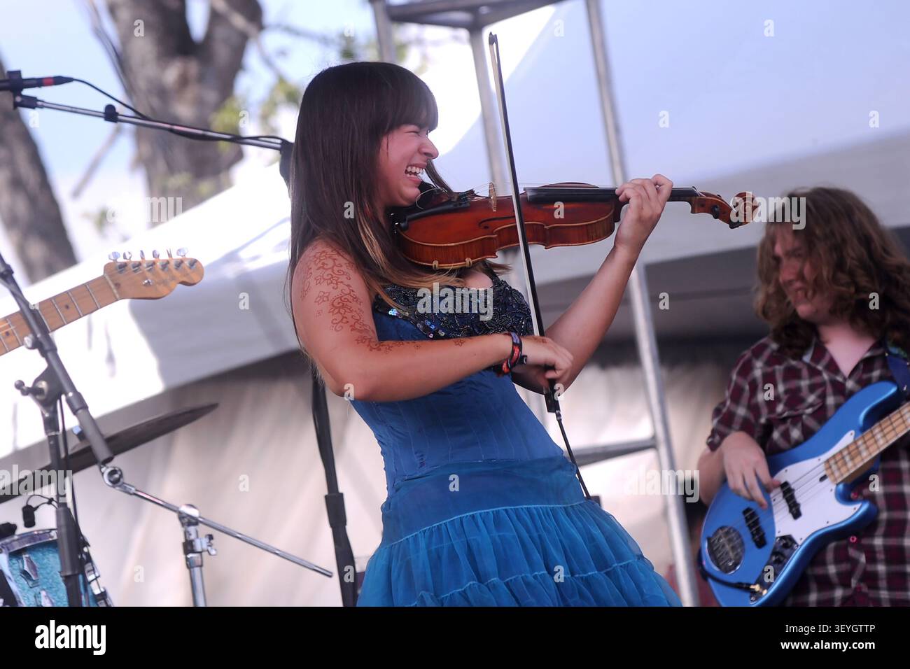 Ruby Jane si esibisce all'Austin City Limits Music Festival, Austin, Texas, 18 settembre 2011. (Foto di John Anderson/The Austin Chronicle) Foto Stock