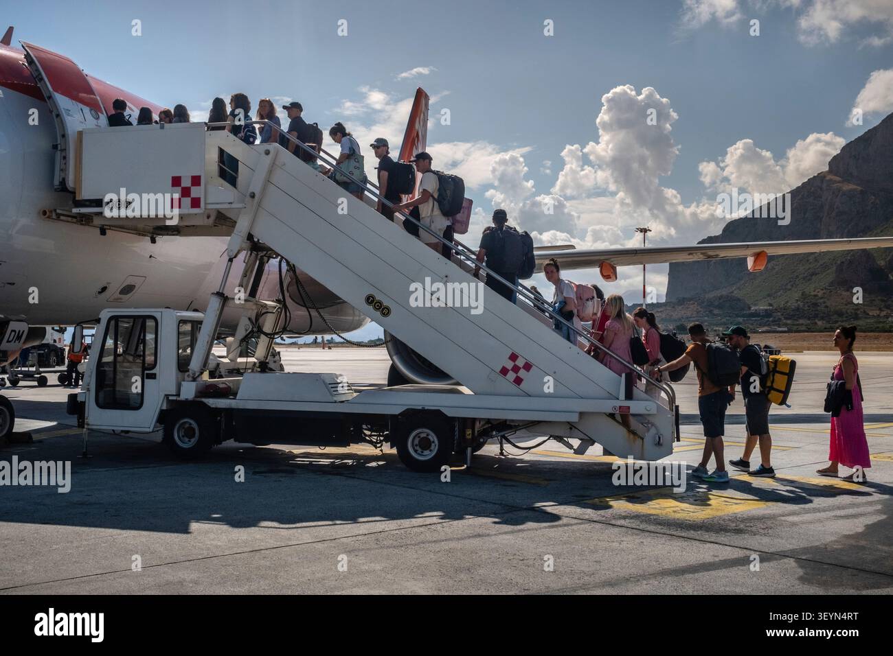 EasyJet imbarco Palermo Italia Foto Stock
