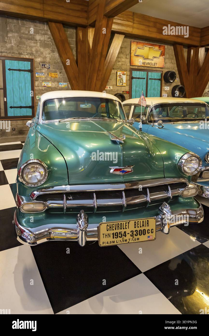 Chevrolet Belair, costruito nel 1954, auto, auto d'epoca, museo di Angkut, Batu, Malang, Giava, Indonesia Foto Stock