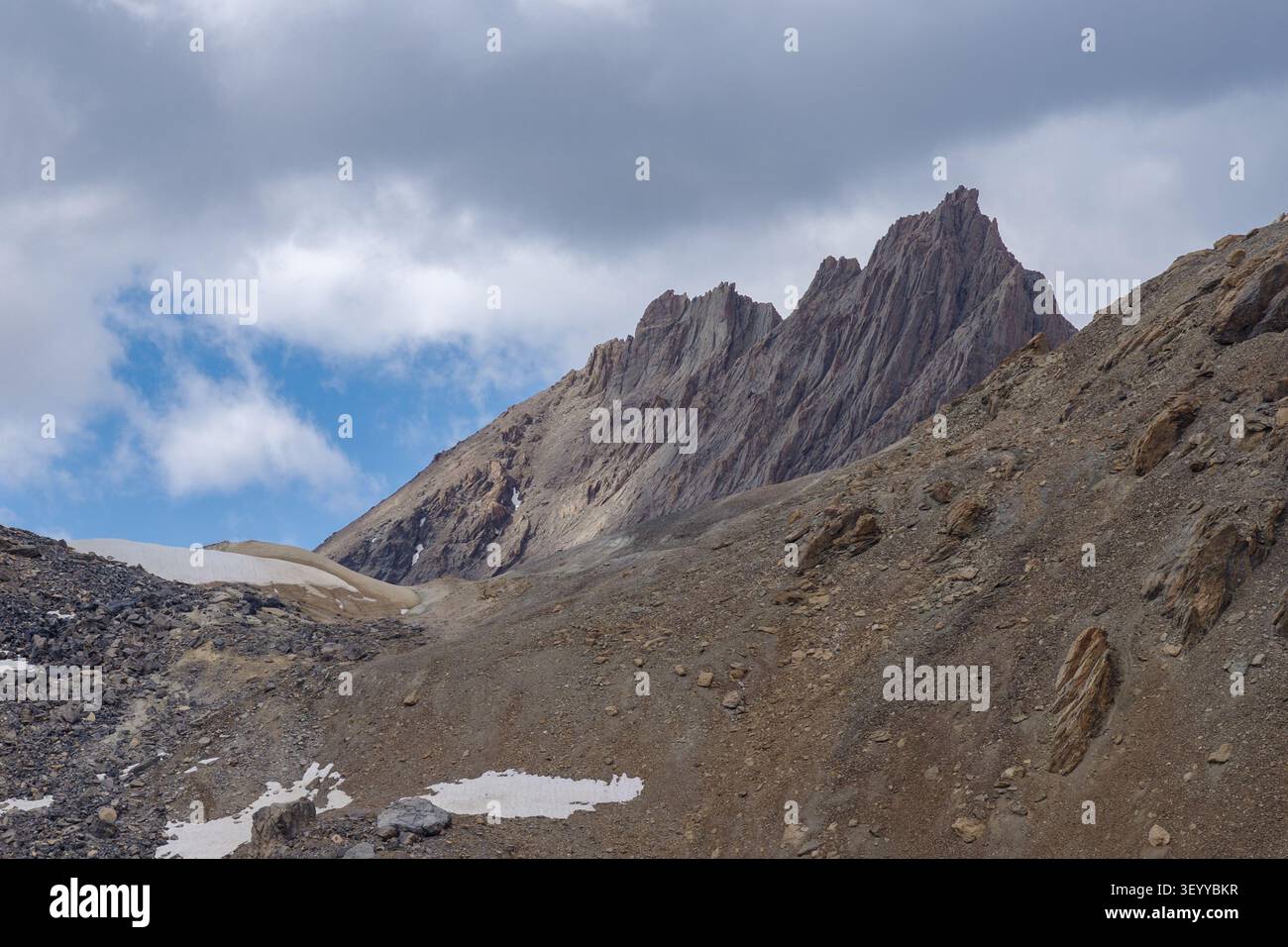Massiccio del Cambeyron, Alpi Cozie al confine tra Francia e Italia Foto Stock