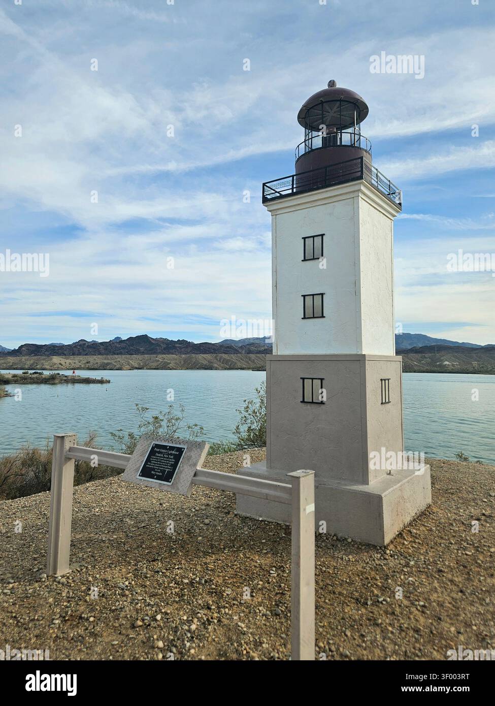 Copia del faro di Point Gratiot Foto Stock