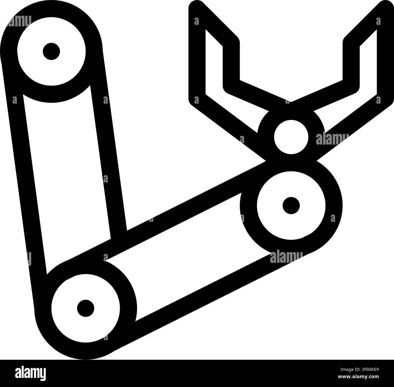 Icona di braccio robotico, Robot, Meccanico, Industriale, Automazione Illustrazione Vettoriale