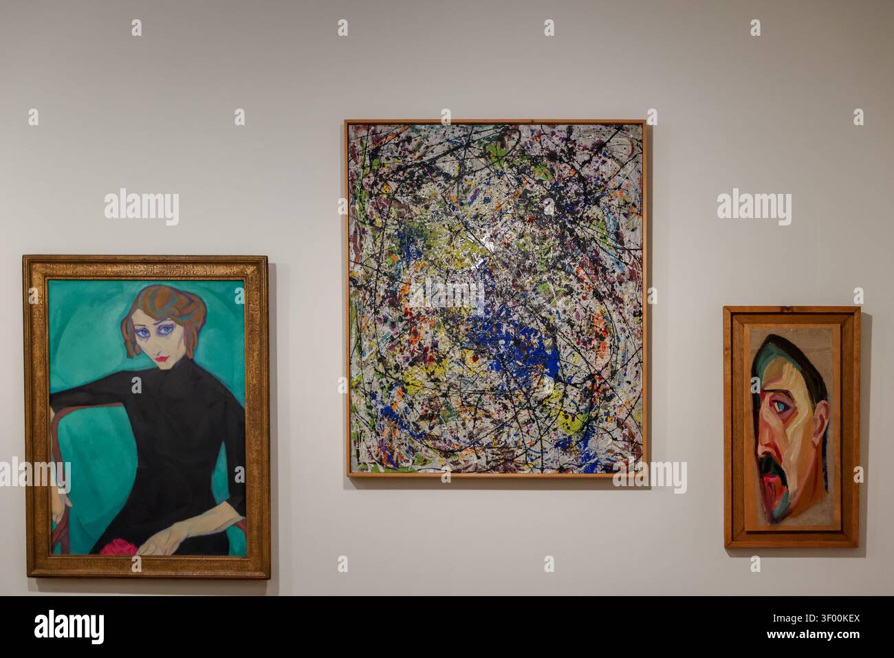 Riflesso dell'Orsa Maggiore di Jackson Pollock allo Stedelijk Museum di Amsterdam, Paesi Bassi. Foto Stock