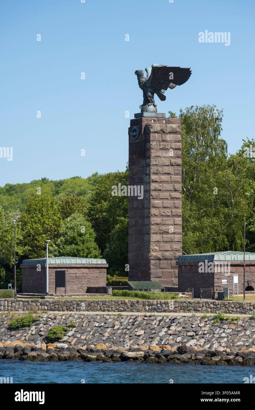 Monumento sottomarino sulla costa del Mar Baltico, Möltenort Foto Stock