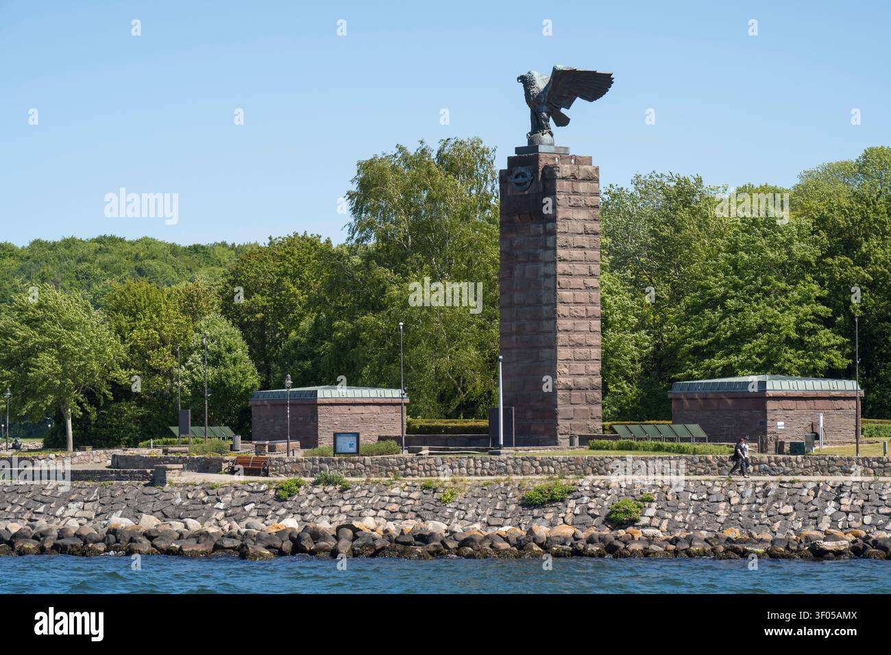 Monumento sottomarino sulla costa del Mar Baltico, Möltenort Foto Stock