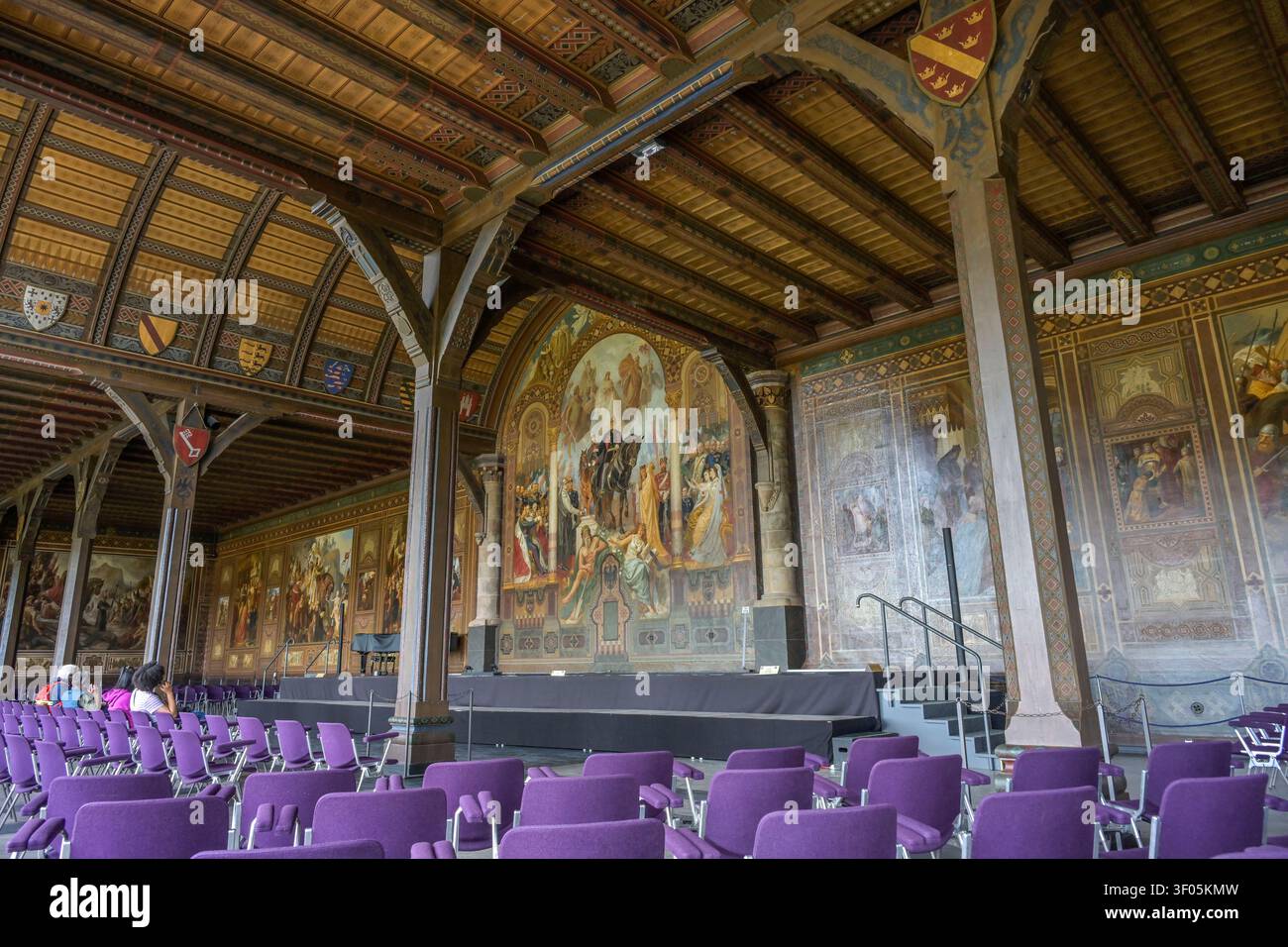 Sala Imperiale, Palazzo Imperiale, Goslar, bassa Sassonia, Germania Foto Stock