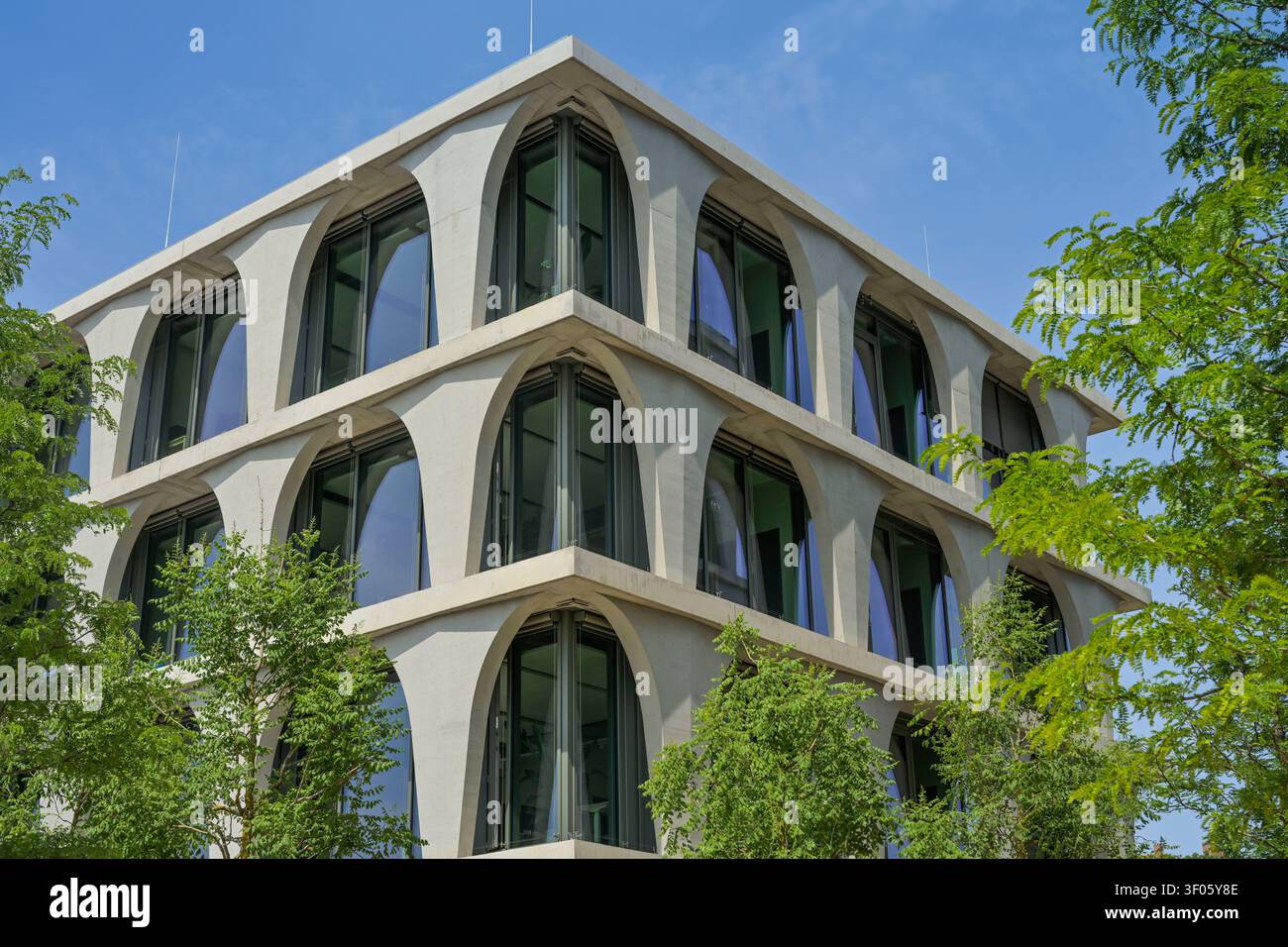 Edificio per uffici di David Chipperfield Architects, ex birrificio Bötzow, Prenzlauer Allee, Prenzlauer Berg, Pankow, Berlino, Germania Foto Stock