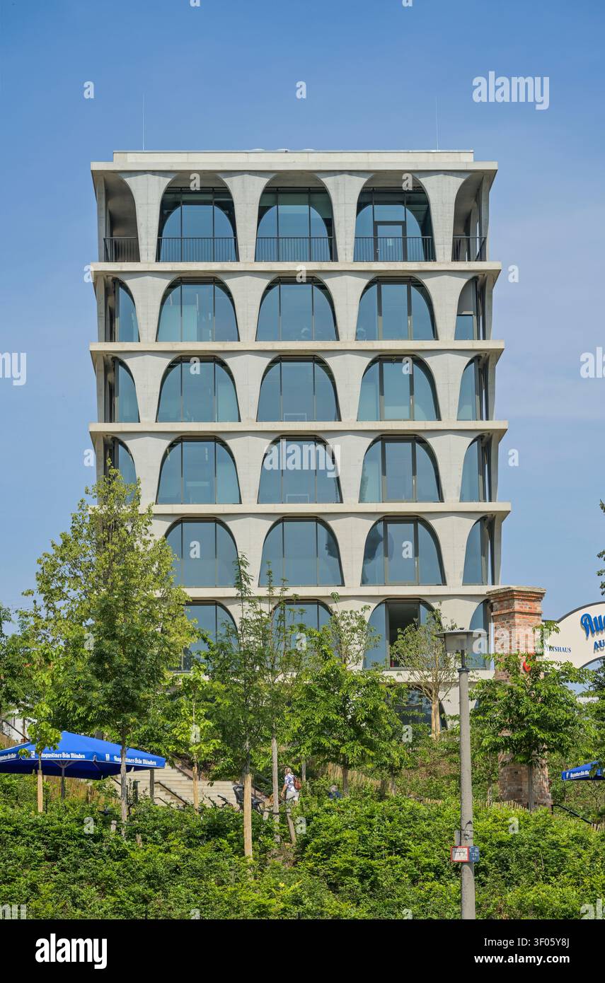 Edificio per uffici di David Chipperfield Architects, ex birrificio Bötzow, Prenzlauer Allee, Prenzlauer Berg, Pankow, Berlino, Germania Foto Stock