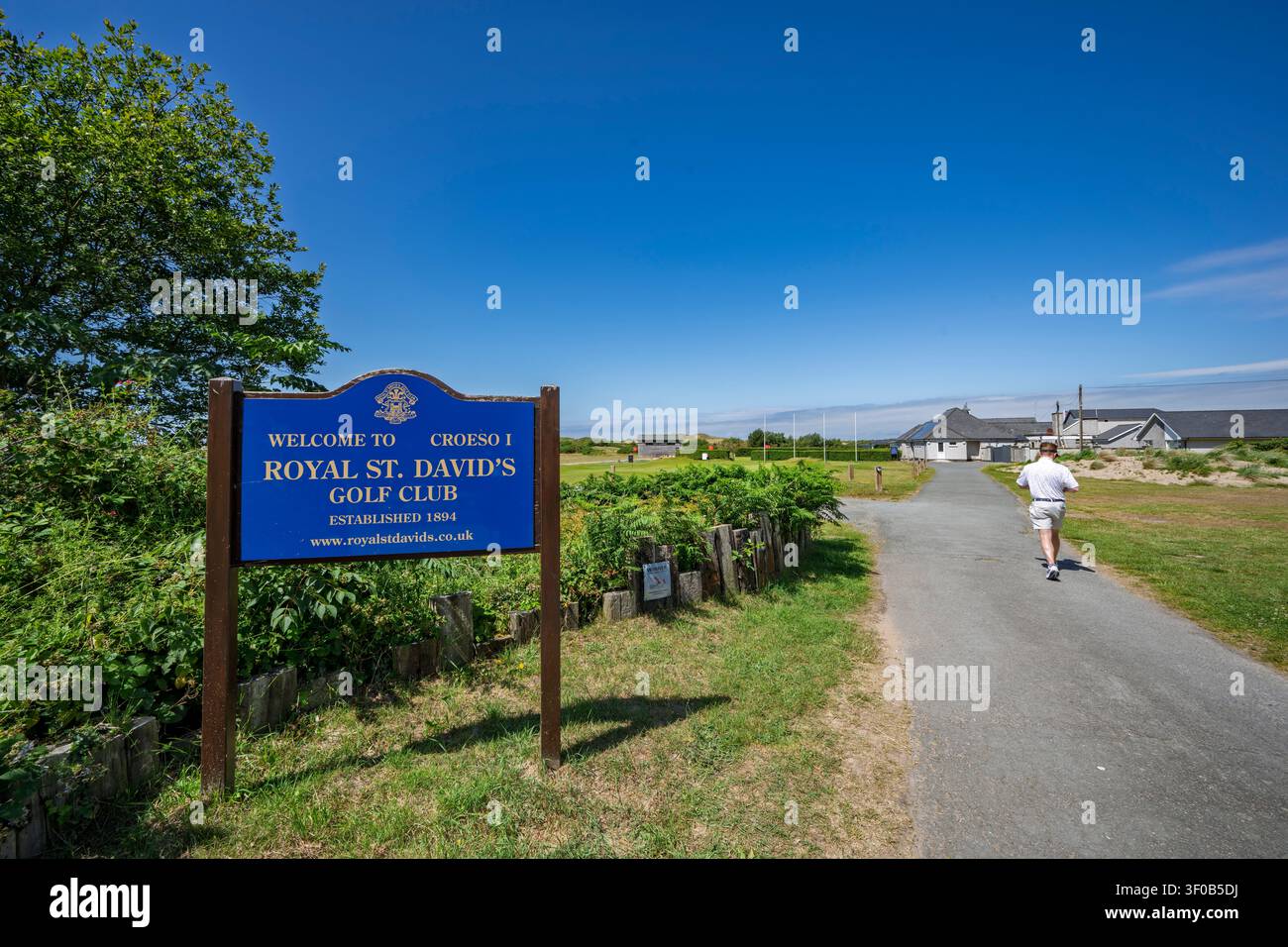 Campo da golf Royal St. David's ad Harlech, Gwynedd, nel nord del Galles Foto Stock