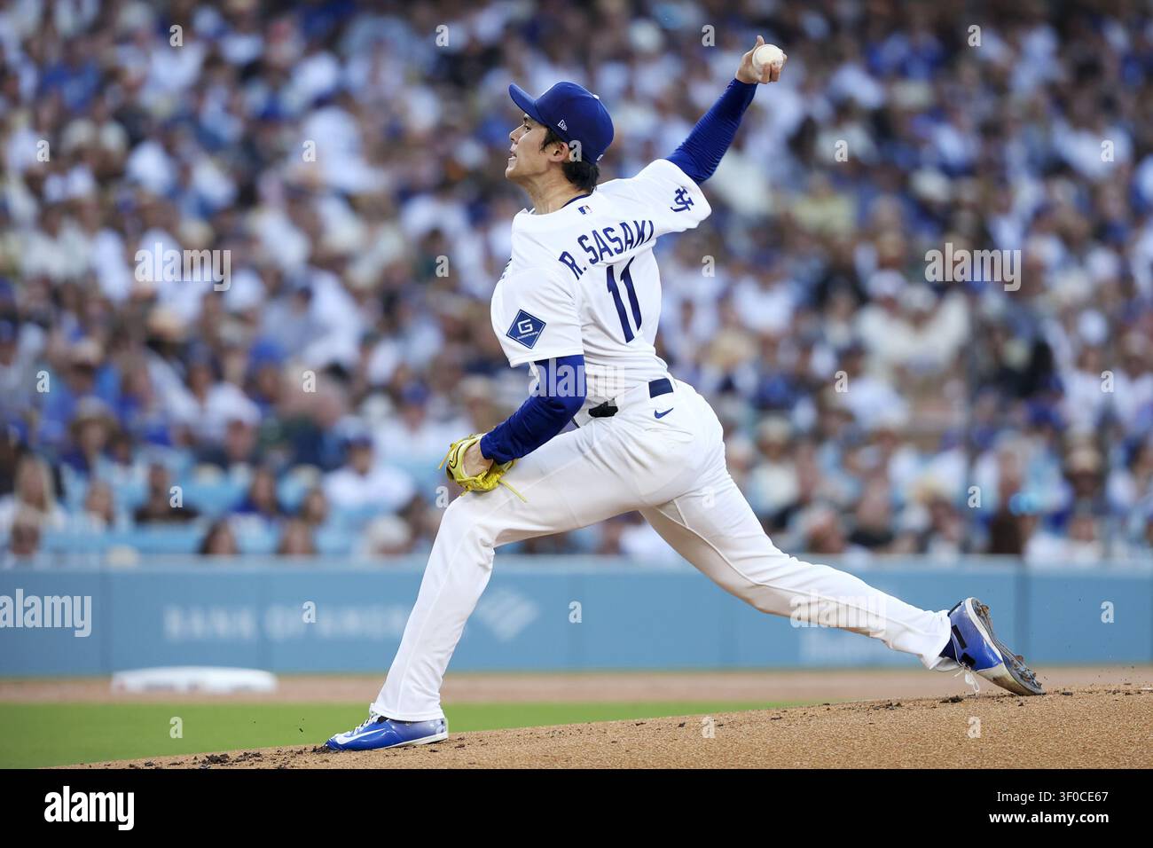 Roki Sasaki (11) dei Los Angeles Dodgers. (Credit: John Kane/Sports South Media) Foto Stock