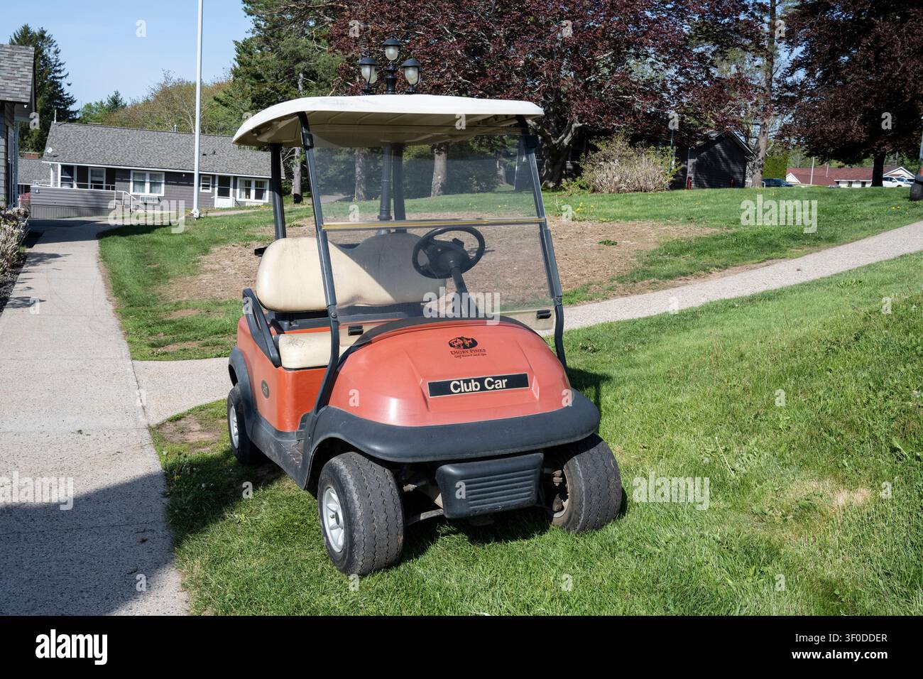 Auto da golf al Digby Pines Golf Resort and Spa su Shore Road a Digby, Nuova Scozia, Canada Foto Stock