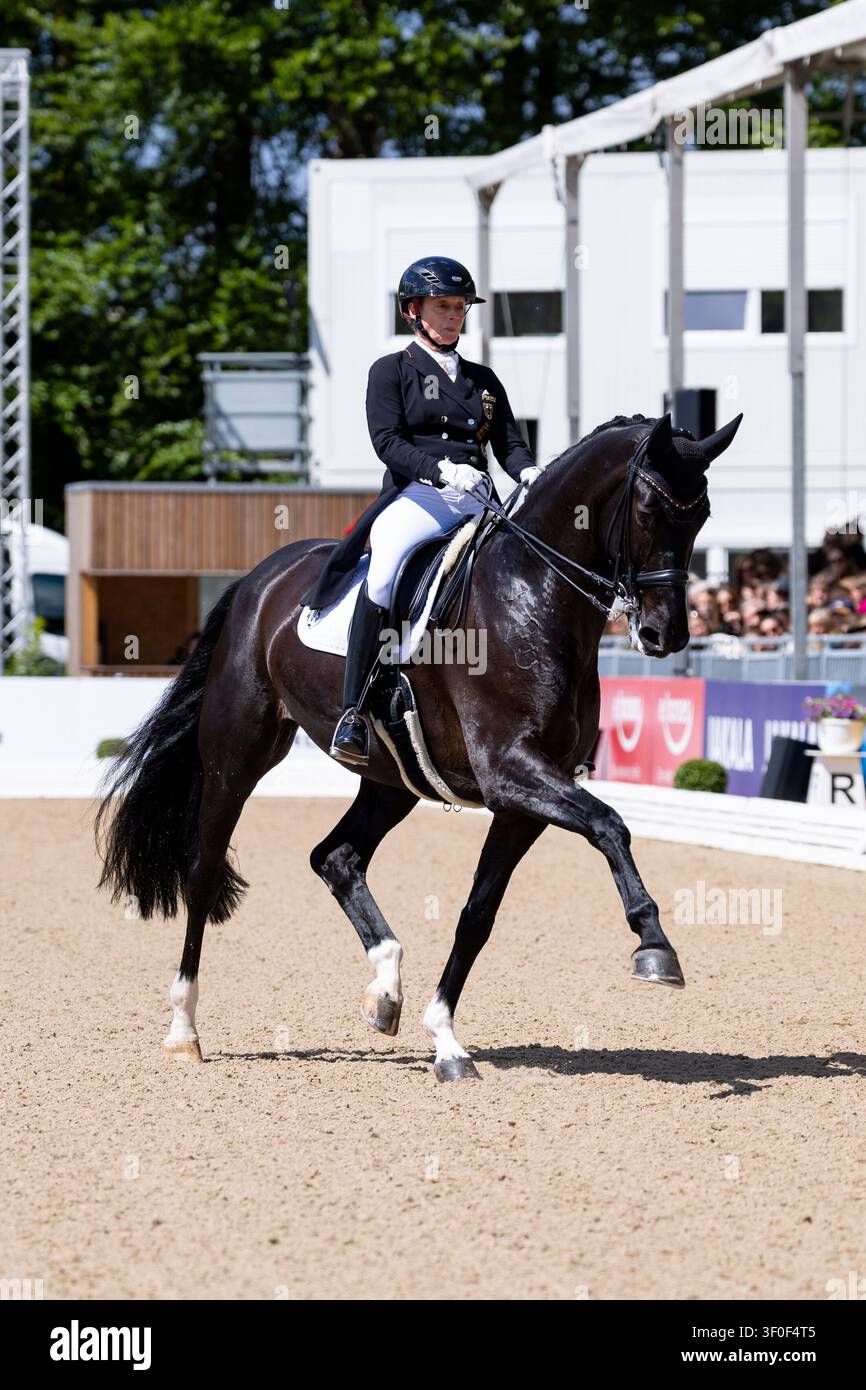 Derby tedesco di salto e dressage 2026 il 15.05.26 ad Amburgo, 405 WERTH Isabell (GER), Wendy de Fontaine Foto Stock