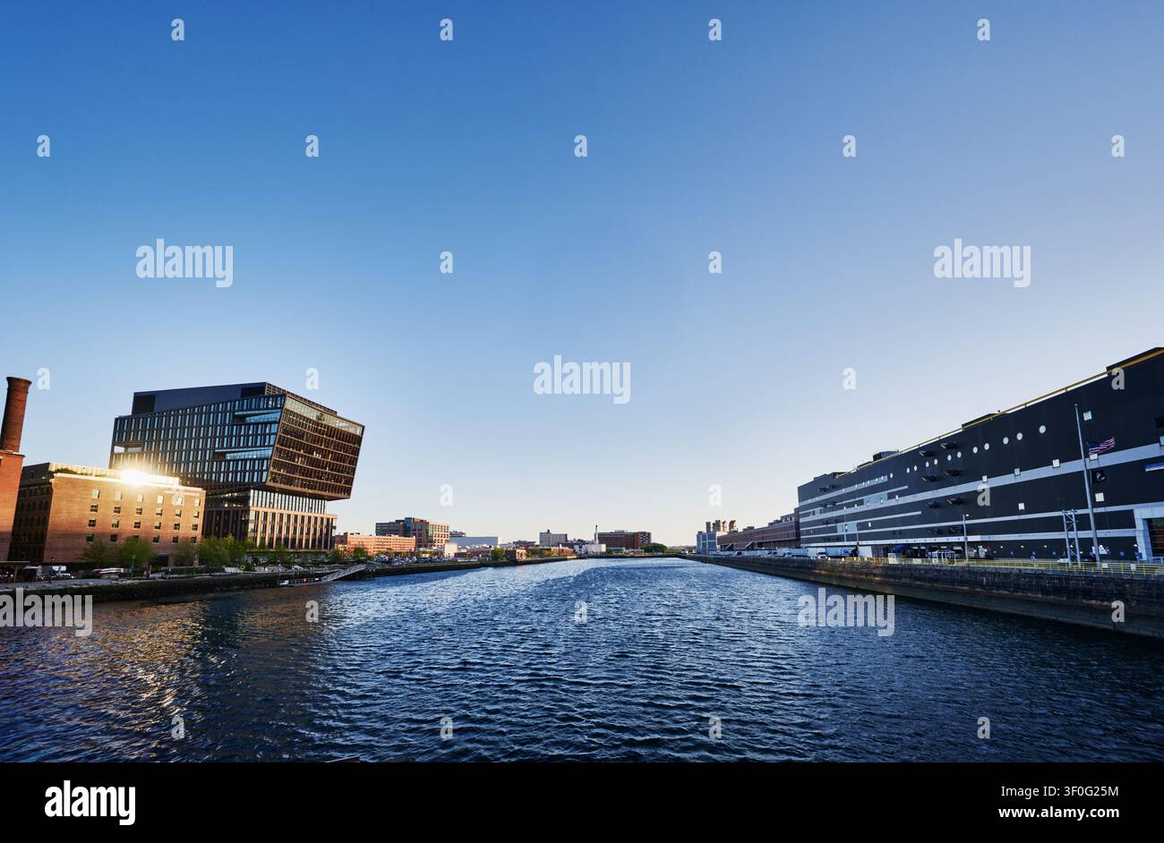 Il canale di Fort Point, Boston, Massachusetts, Nuovo England Foto Stock