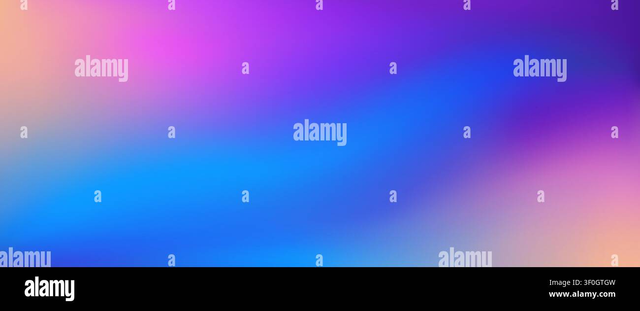 Aurora boreale e sfondo sfumato vaporwave, sfondo luce nordica UV. Superficie ologramma iridescente astratta onirica con effetto arcobaleno, sfondo sognante con transizione cromatica morbida tra rosa, blu e viola Illustrazione Vettoriale