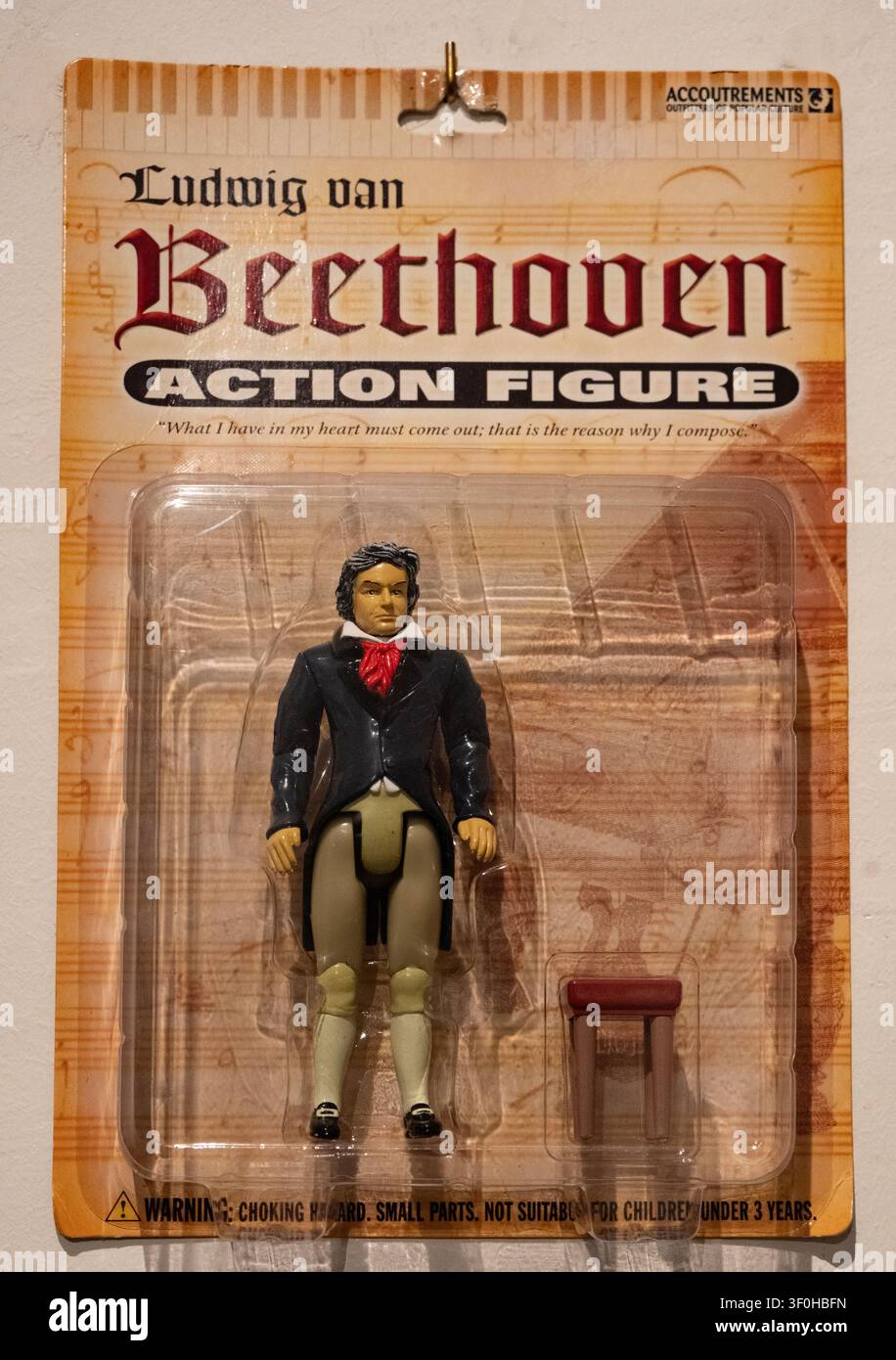 Bambola giocattolo figura d'azione Beethoven nella confezione Foto Stock